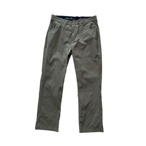 Eddie Bauer Pants Sz 36x30 Olive Green Outdoor Water Repellent Stretch Trailwear